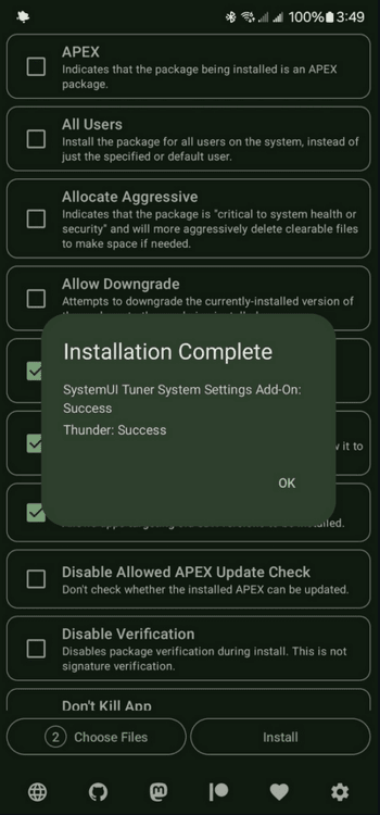 Install with Options
