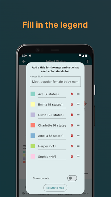 MapChart地图填色