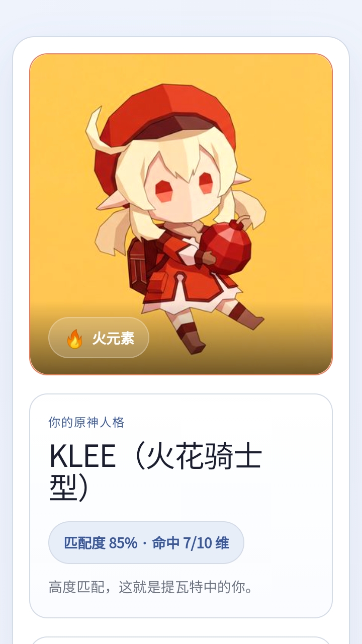 sbti原神人格测试