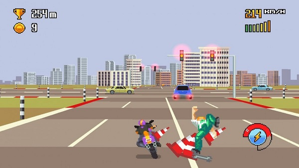 像素摩托车游戏(Retro Highway)